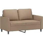 vidaXL Ensemble de canapés 3 pièces avec coussins Cappuccino-Brun Similicuir