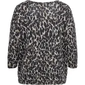 ONLY T-shirt 'ALBA' écru / moka / noir