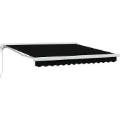 vidaXL Store à enrouleur noir 350 x 250 cm, tissu et métal