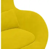 vidaXL Fauteuil œuf Jaune 63 x 73 x 90 cm Velours
