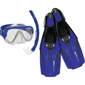 Mares Aquazone Nateeva Keewee Snorkeling Set Bleu L-XL