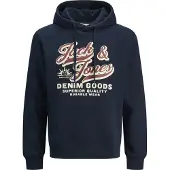 Jack & Jones Sweat-shirt 'Logo' bleu foncé / mélange de couleurs