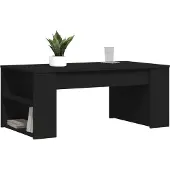 vidaXL Table basse noire 102x55x42 cm Bois composite