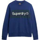 Superdry Core Logo Stripe Relaxed Sweatshirt Bleu 3XL Homme