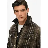 Superdry Merchant Heavy Long Sleeve Shirt Vert S Homme