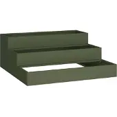 vidaXL Cache-pot de jardin Vert olive 90 x 90 x 35 cm Acier