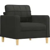 vidaXL Fauteuil Noir 60 cm Tissu