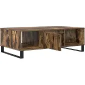 vidaXL Table basse chêne fumé 104x60x35 cm bois composite