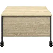 vidaXL Table basse à roulettes chêne Sonoma 91x55x34 cm Bois composite