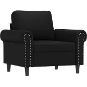 vidaXL Fauteuil noir 60 cm similicuir