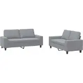 vidaXL Ensemble de canapés 2 pièces gris clair Tissu