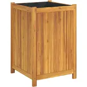 vidaXL Jardinière avec doublure 50x50x75 cm bois massif d'acacia