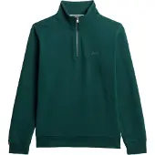 Superdry Essential Logo Henley Half Zip Sweatshirt Vert 3XL Homme