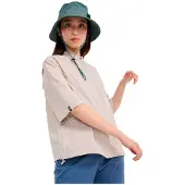 Aigle Ais25wshi003 Short Sleeve Shirt Beige M Femme