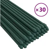 vidaXL Piquets pour plantes de jardin 30 pcs vert 90 cm acier