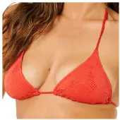 Rip Curl Oasis Sliding Tri Bikini Top Rouge XS Femme