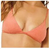 Rip Curl Luxe Surf Fixed Tri Bikini Top Rose L Femme