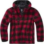 Brandit Veste en polaire rouge / noir