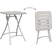 vidaXL Table de bistrot beige 55 x 55 x 72,5 cm Acier thermolaqué