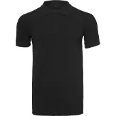 Build Your Brand BY008 | Polo Piqué Hommes - Couleur : Noir - Taille : L