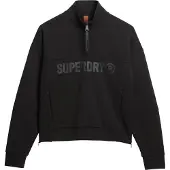Superdry Active Tech Logo Relaxed Half Zip Sweatshirt Noir M Femme