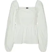 Vero Moda Bow Long Sleeve Blouse Blanc XL Femme