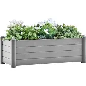 vidaXL Plateau de jardin PP gris pierre 100x43x35 cm
