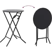 vidaXL Table de jardin anthracite 50 x 50 x 72 cm en métal