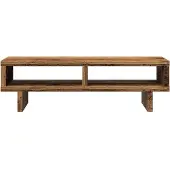 vidaXL Support d'écran imitation vieux bois 50x27x15 cm Matériau dérivé du bois