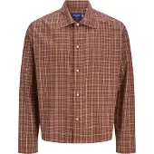 Jack & Jones Austin Clean Check Long Sleeve Shirt Marron S Homme