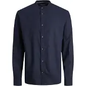Jack & Jones Summer Band Linen Long Sleeve Shirt Bleu XS Homme
