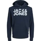 Jack & Jones Sweat-shirt bleu marine / blanc