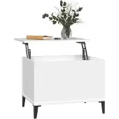 vidaXL Table basse blanche 60x44,5x45 cm Bois composite