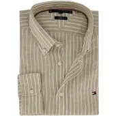 Tommy Hilfiger Chemise beige foncé / blanc