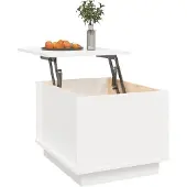 vidaXL Table basse blanche 40x50x35 cm pin massif