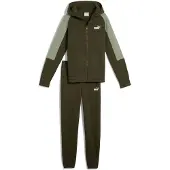 Puma Ess Block Tracksuit Vert 9-10 Years Garçon