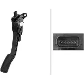 Hella Capteur de position de la pédale d'accélérateur non adapté à la boîte automatique 4 vitesses à 6 broches pour FORD, entre autres