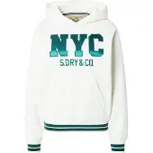 Superdry pour femme. W2012601A Country Club Varsity Sweatshirt beige (M), Casuel, Coton