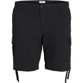 Jack & Jones Marley Plus Size Cargo Shorts Noir 38 Homme