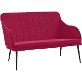 vidaXL Banc Rouge bordeaux 110x76x80 cm Velours