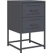 vidaXL Table de chevet anthracite 36x39x60,5 cm acier