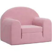 vidaXL Canapé-lit pour enfants Rose Doux en peluche