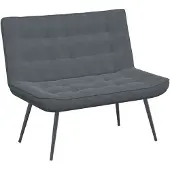 vidaXL Banc gris foncé 110x74x84 cm velours