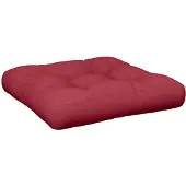 vidaXL Coussin De Palette Bordeaux 58x58x10 Cm Tissu