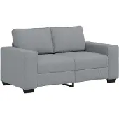 vidaXL Canapé 2 places Gris clair 160x77x82 cm Tissu