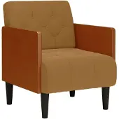 vidaXL Fauteuil avec accoudoirs Marron 55 cm Velours