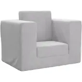 vidaXL Canapé-lit pour enfants Gris clair Peluche douce