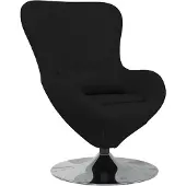 vidaXL Fauteuil œuf Noir 63 x 73 x 90 cm tissu