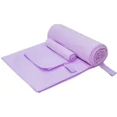 vidaXL Set de serviettes de sport 2 pcs Violet tissu