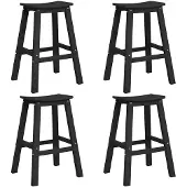 vidaXL Ensemble de bar de jardin 4 pcs noir HDPE